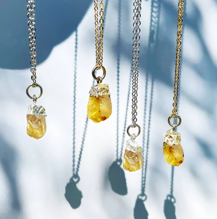 Personalised November Birthstone Citrine Necklace