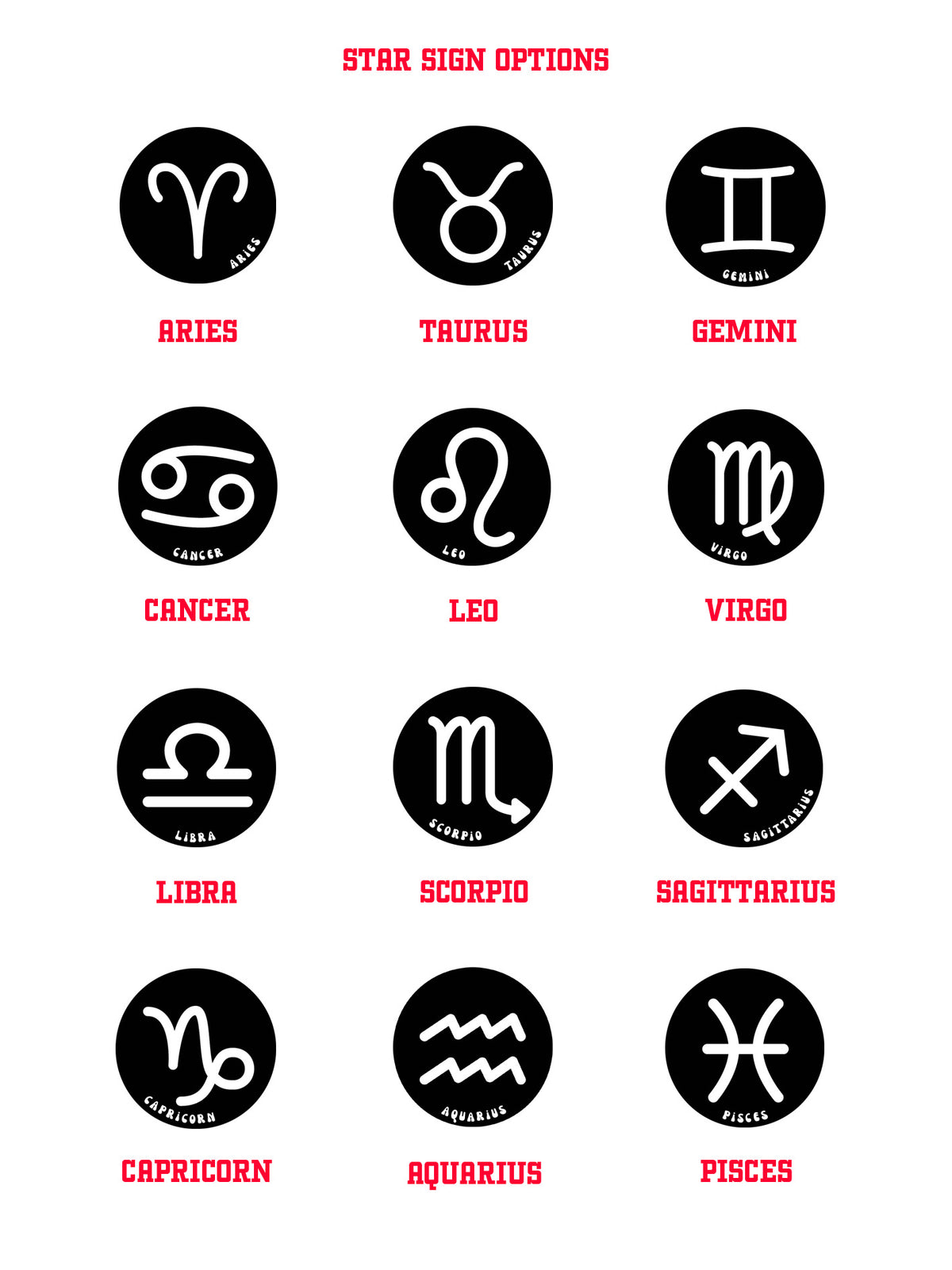 Neon Zodiac Star Sign Women's T Shirt