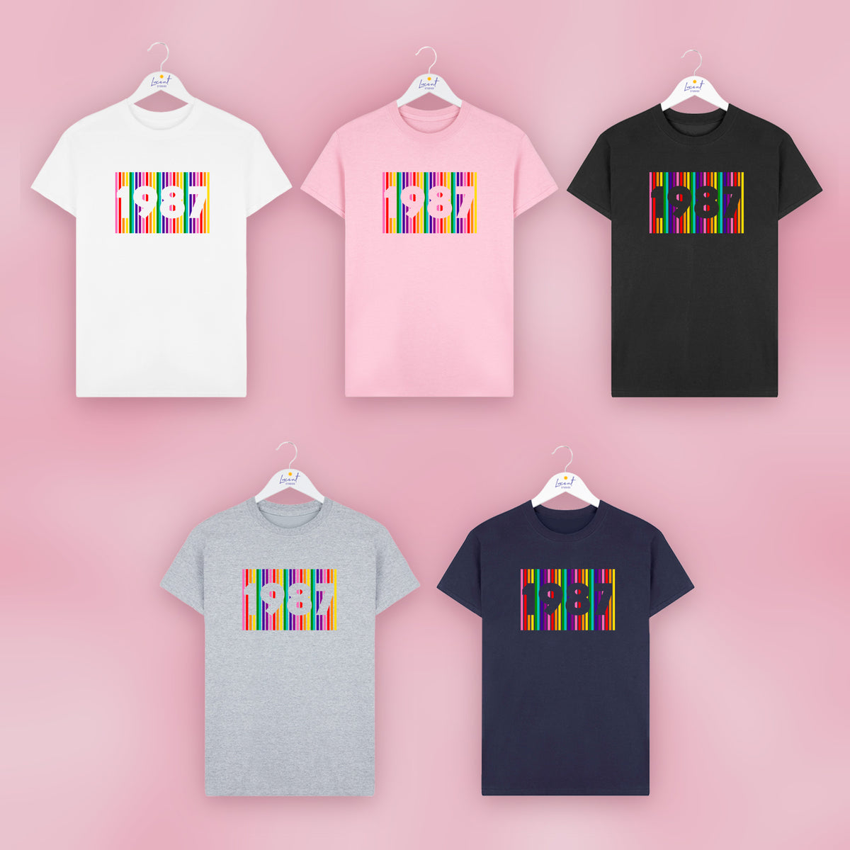 Personalised Rainbow Birth Year T Shirt