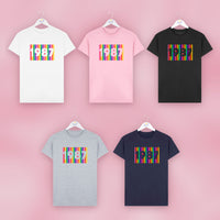Personalised Rainbow Birth Year T Shirt