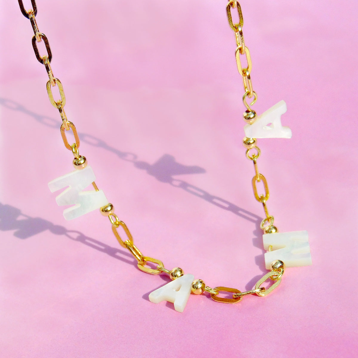 Mother Of Pearl Mama Necklace