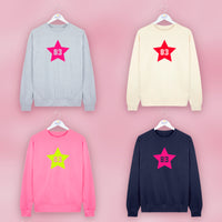 Personalised STAR Birth Year Sweatshirt Jumper