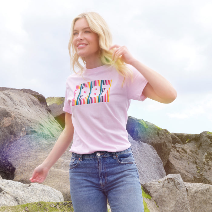 Personalised Rainbow Birth Year T Shirt