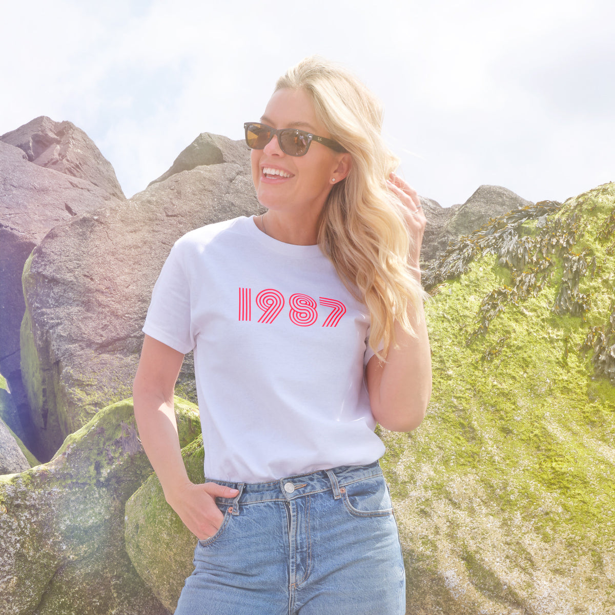 Personalised Retro Disco Font Birth Year T Shirt
