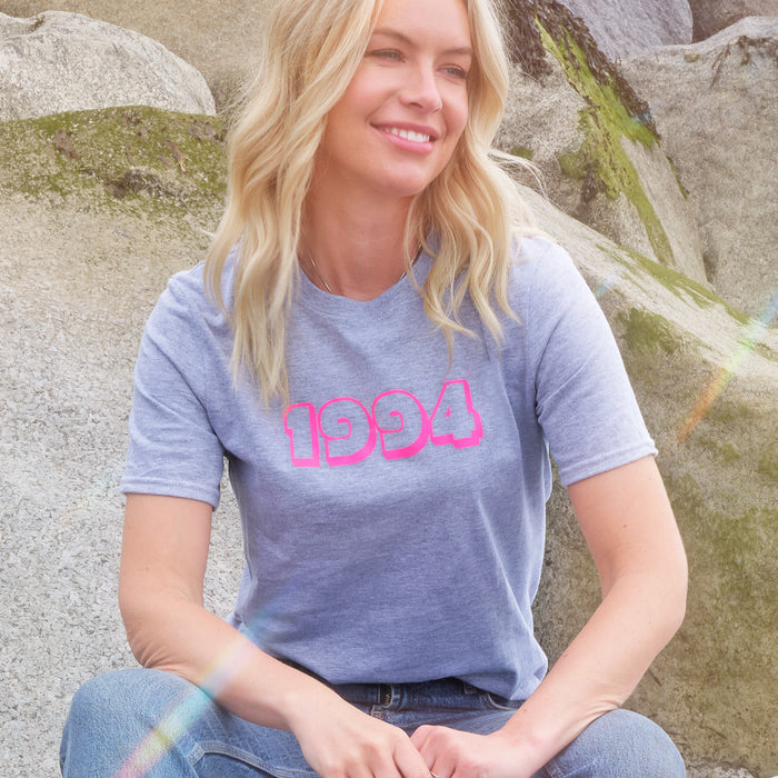 Personalised Birth Year Neon T Shirt