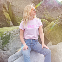 Personalised Varsity Birth Year Womens T Shirt