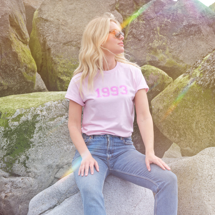 Personalised Varsity Birth Year Womens T Shirt