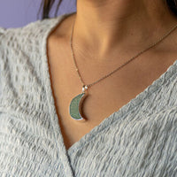 Crescent Moon Gold or Silver Plated Necklace
