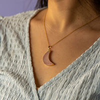Crescent Moon Gold or Silver Plated Necklace
