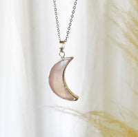 Crescent Moon Gold or Silver Plated Necklace