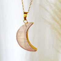 Crescent Moon Gold or Silver Plated Necklace