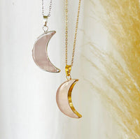Crescent Moon Gold or Silver Plated Necklace