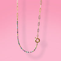 African Bead Mens Chain Necklace