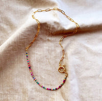 African Bead Mens Chain Necklace