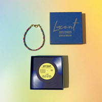 African Recycled Records Father's Day Bracelet