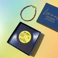 African Recycled Records Father's Day Bracelet