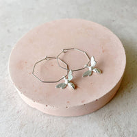 Bee Hoop Earrings