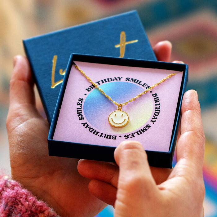 Birthday Smiles Gold Plated Necklace