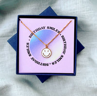 Birthday Smiles Gold Plated Necklace