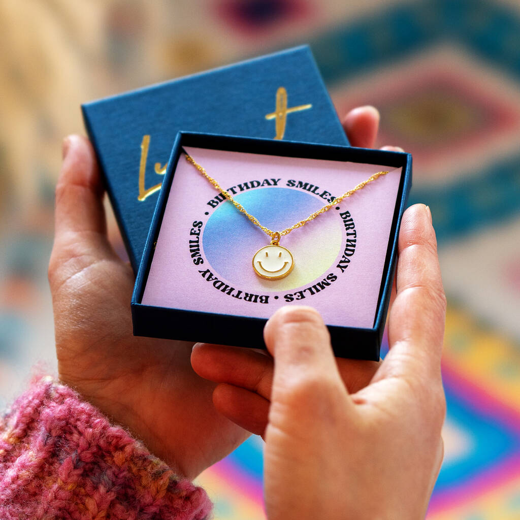 Birthday Smiles Gold Plated Necklace