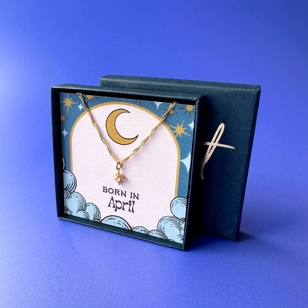 Petite Birthstone Star Necklace