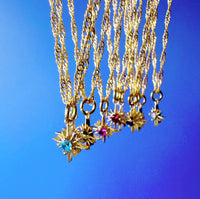 Petite Birthstone Star Necklace