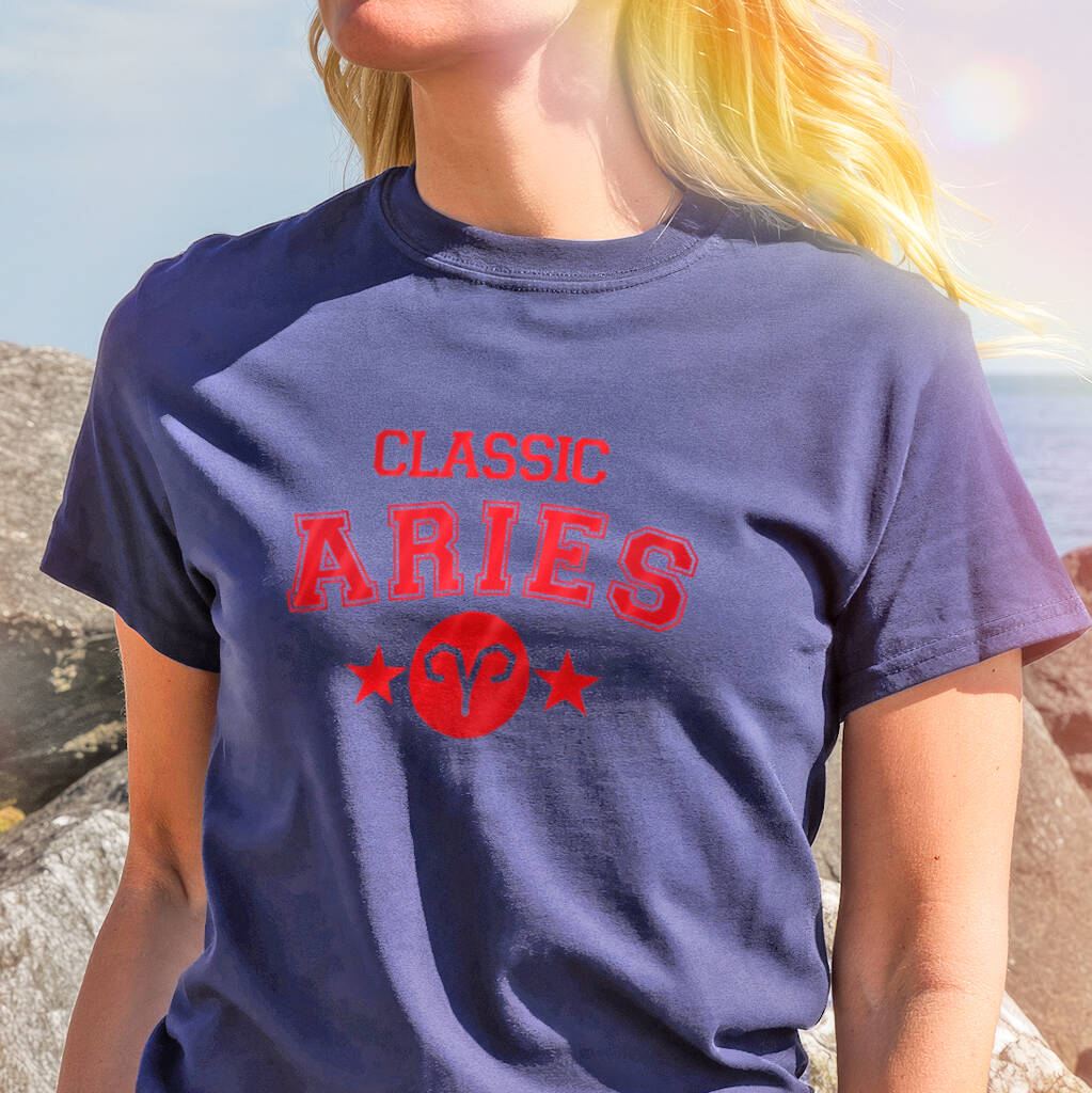 Classic Zodiac Star Sign Varsity Women's T Shirt