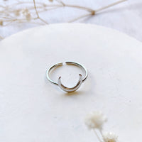 Crescent Moon Adjustable Ring