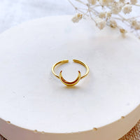 Crescent Moon Adjustable Ring