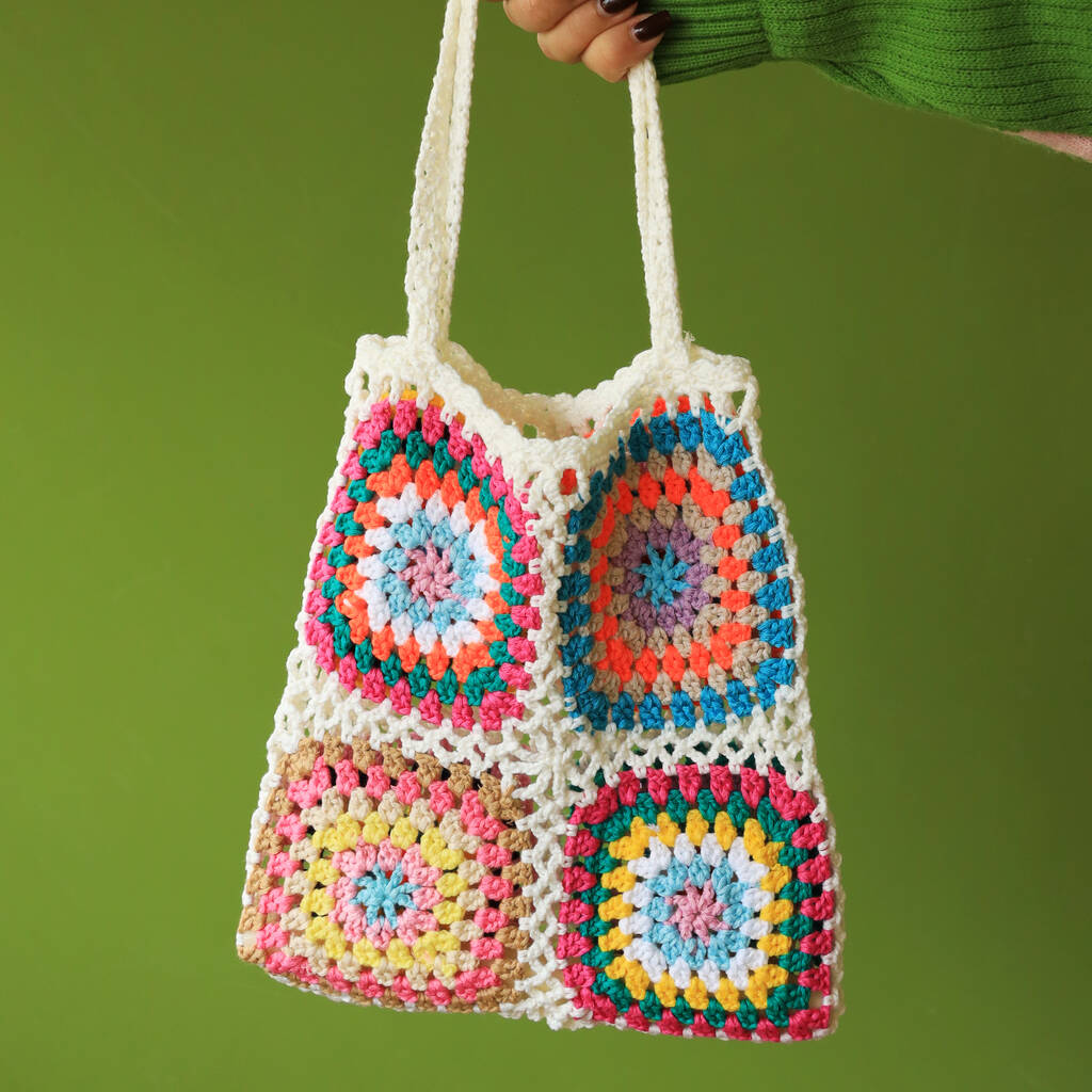 Crochet Knit Mini Shopper Bag