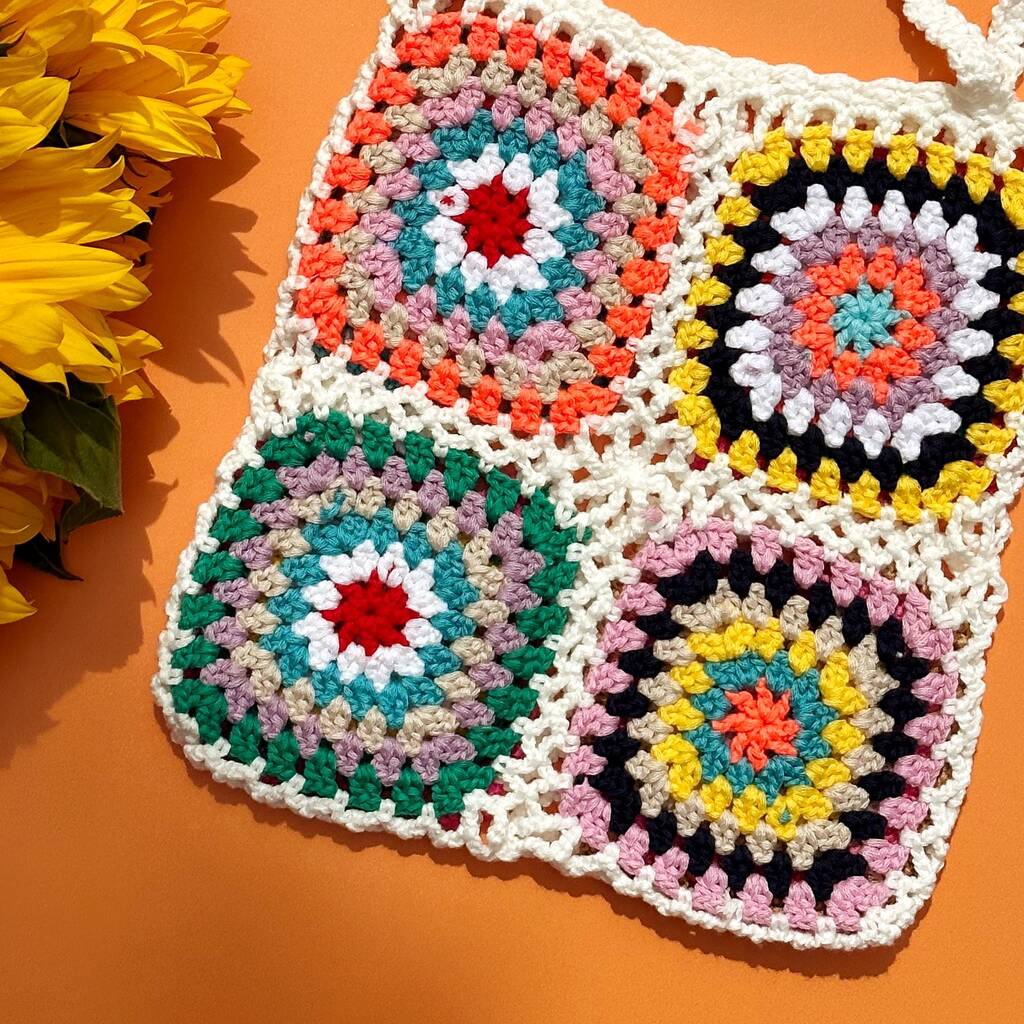 Crochet Knit Mini Shopper Bag