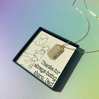 Personalised Date Gold Plated Tag Necklace