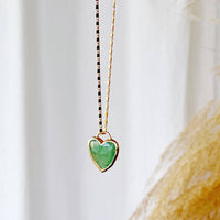 Gemstone Heart Gold Plated Valentines Pendant Necklace