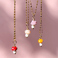 Glass Mushroom Necklace