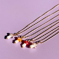 Glass Mushroom Necklace