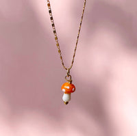 Glass Mushroom Necklace