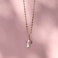 Glass Mushroom Necklace