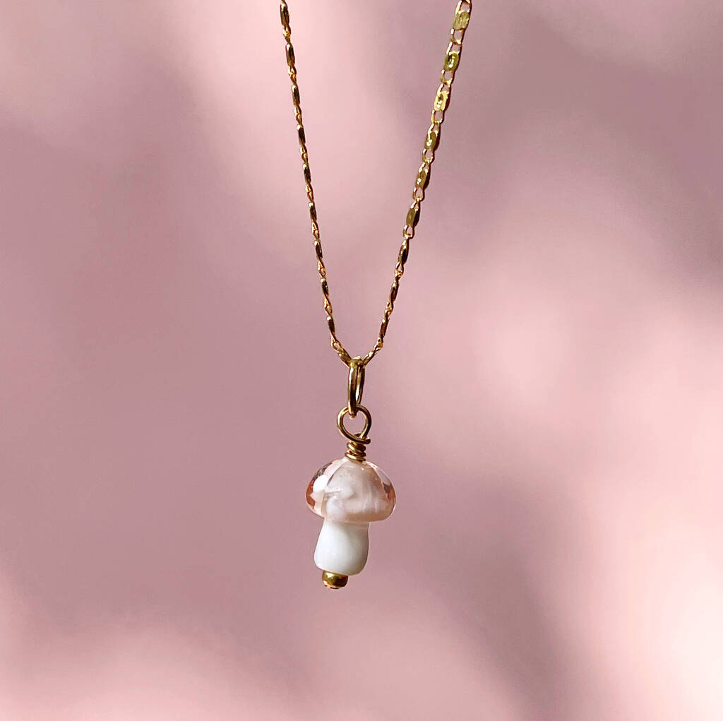 Glass Mushroom Necklace