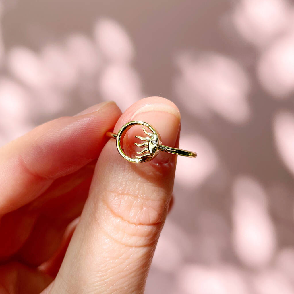 Gold Filled Adjustable Stacking Sun Ring