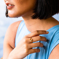 Gold Filled Adjustable Stacking Sun Ring
