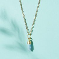 Gold Plated Mini Turquoise Gemstone Necklace