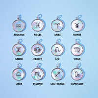 Gold Plated Mother of Pearl Zodiac Necklace