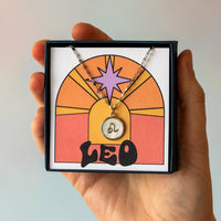 Gold Plated Mother of Pearl Zodiac Necklace