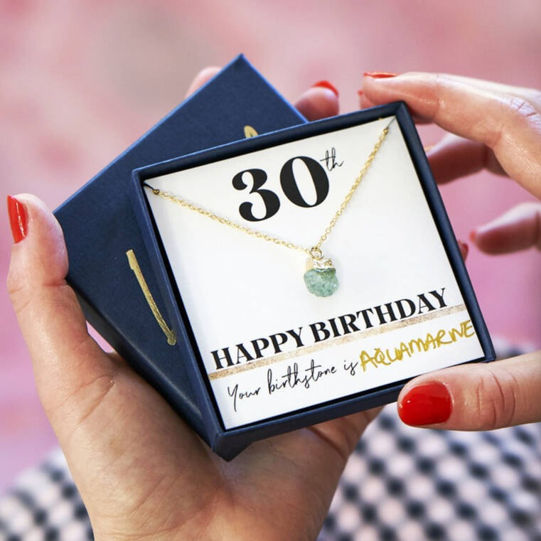 30th Birthday Birthstone Necklace
