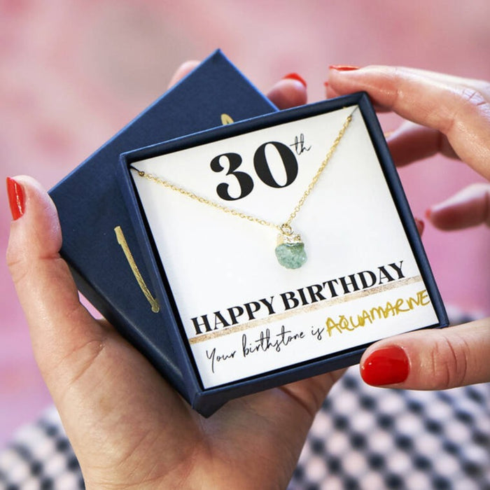 30th Birthday Birthstone Necklace