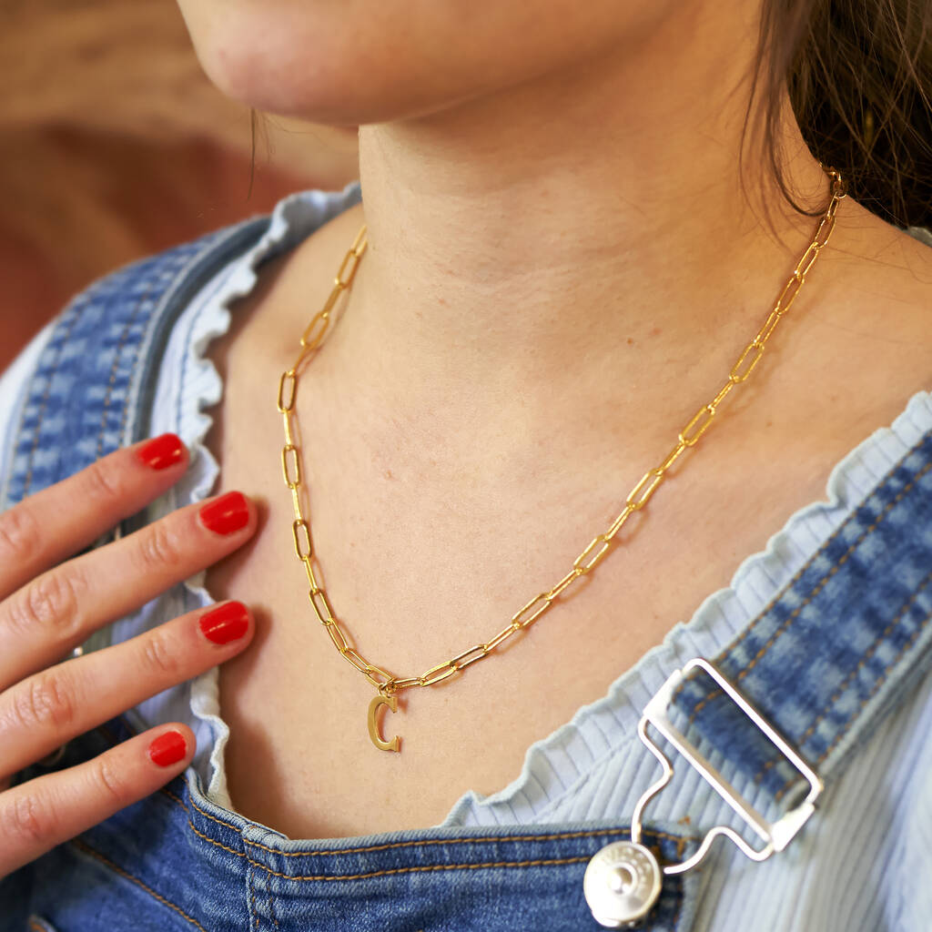 Happy 30th Birthday Initial Necklace