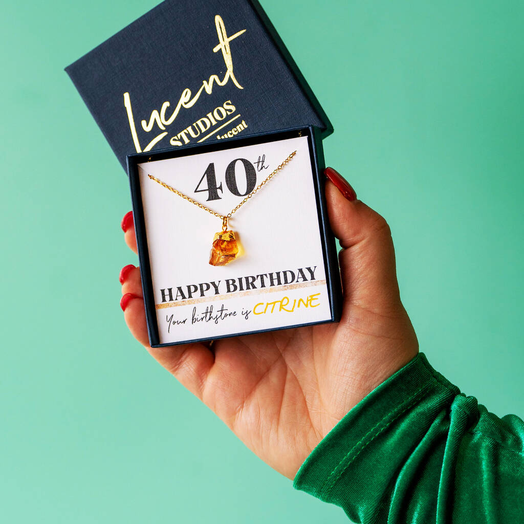 40th Birthday Birthstone Necklace