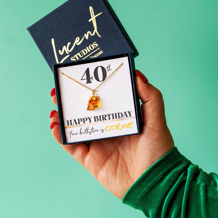 40th Birthday Birthstone Necklace