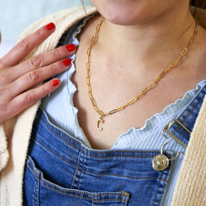 Happy 50th Birthday Initial Necklace