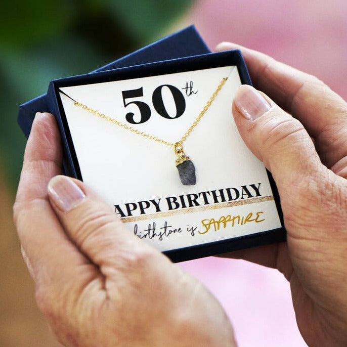 50th Birthday Birthstone Necklace
